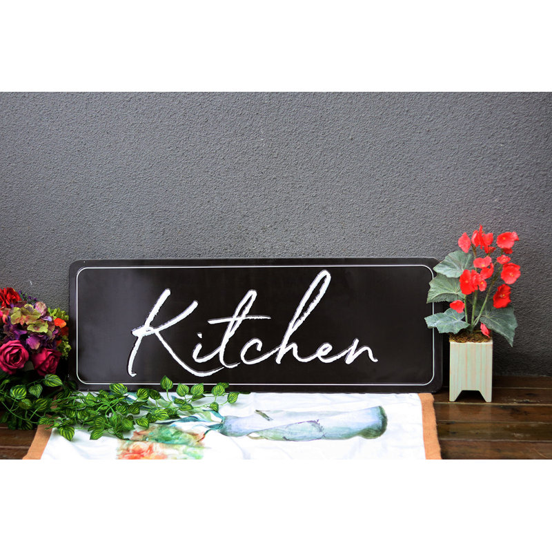 Gracie Oaks Kitchen Embossed Metal Printing Wall Décor